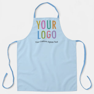 Personalised Blue Apron with Custom Logo Name Text