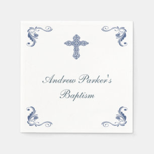 Personalised Blue Baptism/Baby Shower Napkins
