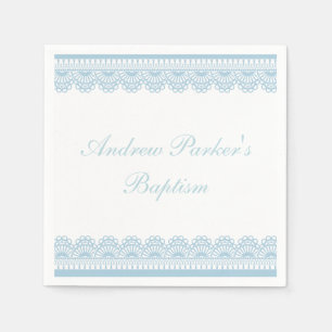 Personalised Blue Baptism/Baby Shower Napkins