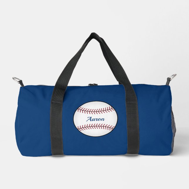  Personalised Blue Baseball Duffel Bag Gift (Front)