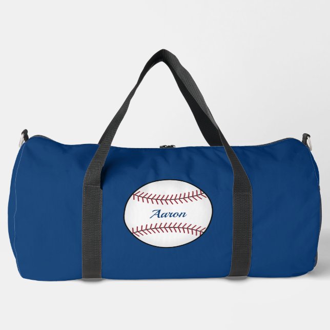  Personalised Blue Baseball Duffel Bag Gift (Front)
