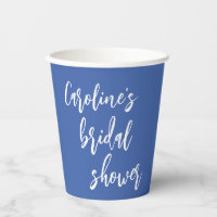 Personalised Blue Bridal Shower Script Modern Chic