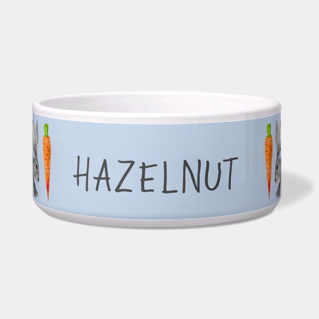 Personalised Blue Bunny Rabbit Pattern Minimal (Front)