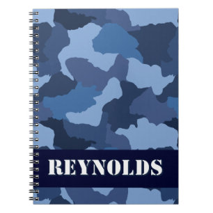 Personalised Blue Camo Journal