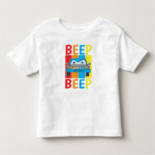 Personalised Blue Car Beep Beep Toddler T-Shirt