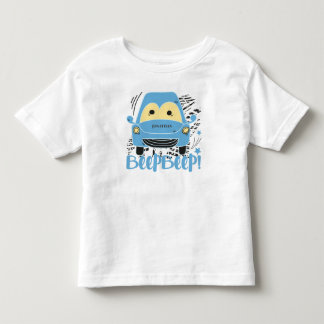 Personalised Blue Car Beep Beep Toddler T-Shirt