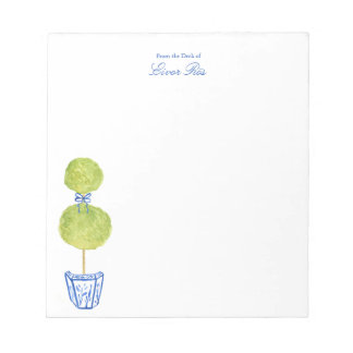 Personalised Blue Chinoiserie Tree Notepad 