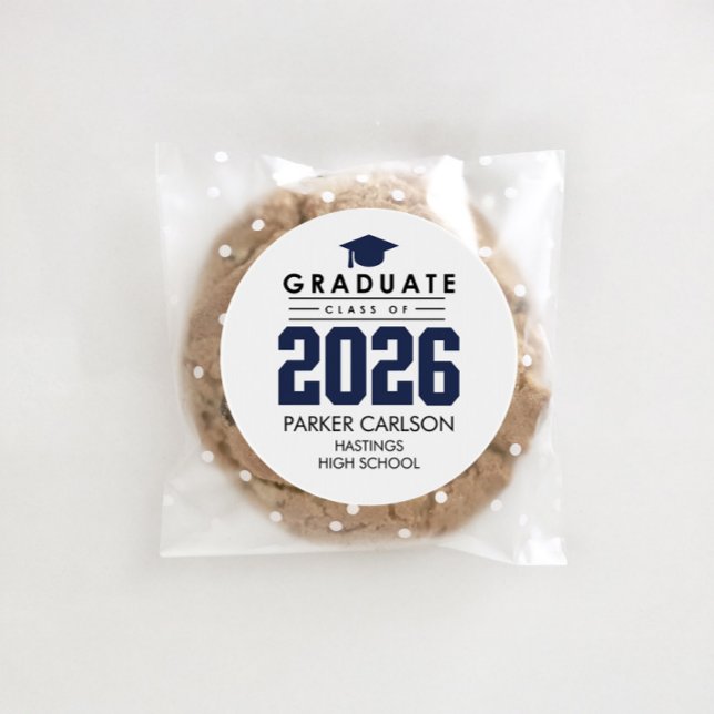 Personalised Blue Class of 2026 Graduation Sticker (Creator Uploaded)