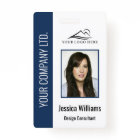 Personalised Blue Corporate Employee Security ID