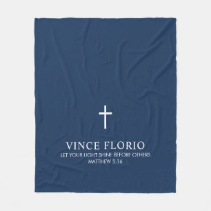 Personalised Blue Cross Fleece Blanket