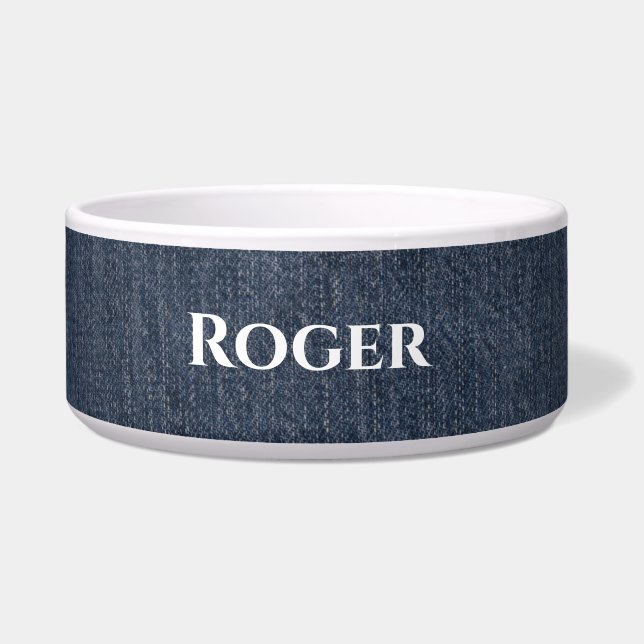 Personalised Blue Denim Look Pet (Front)