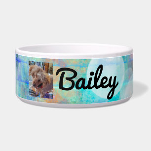 Personalised blue dog Photo and  Name