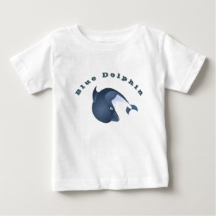 Personalised Blue Dolphin Baby T-Shirt