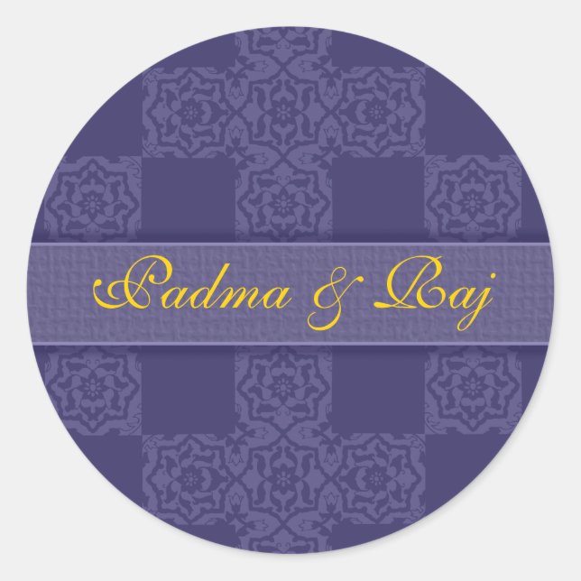 Personalised Blue Envelope Seal Sticker (Front)