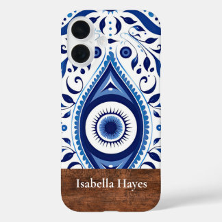 Personalised Blue Evil Eye Protection iPhone Case