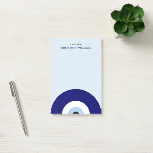 Personalised Blue Evil Eye Protection Symbol Post-it Notes