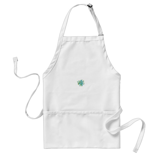 Personalised Blue Floral Apron Gift (Front)