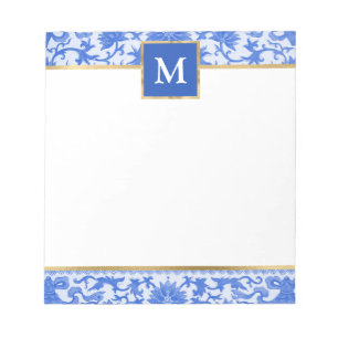 Personalised Blue Floral Notepad