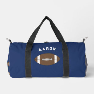 Personalised Blue Football Duffel Bag Gift