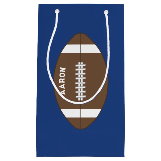 Personalised Blue Football Gift Bag (Front)