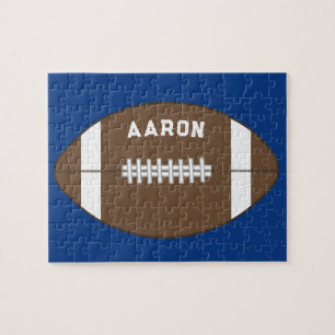 Personalised Blue Football Puzzle