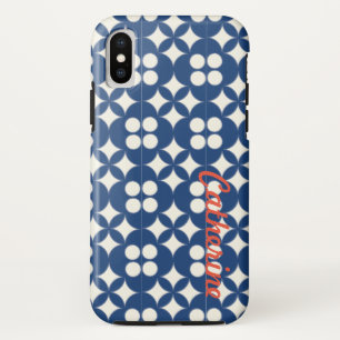 Personalised Blue Geometric Pattern Case-Mate iPhone Case
