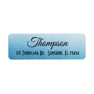 Personalised Blue Gradient Return Address Label
