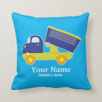 Personalised Blue & Green Construction Dump Truck