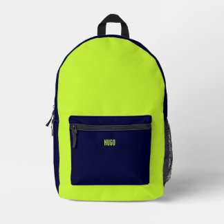 Personalised Blue-Green Printed Backpack