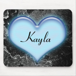 Personalised Blue Heart Mousepad