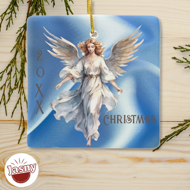 Personalised Blue Heavenly Angel Ornament (Creator Uploaded)