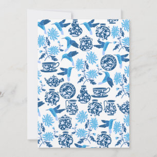 Personalised Blue Hummingbirds Notecards