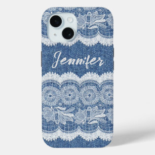 Personalised Blue Jean Denim iPhone / iPad case