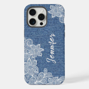 Personalised Blue Jean Lace iPhone / iPad case