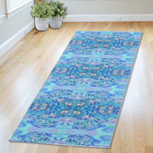 Personalised Blue Kaleidoscope Yoga Mat