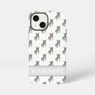 Personalised Blue Lilac Silver Grey Frenchie Dog iPhone 13 Mini Case