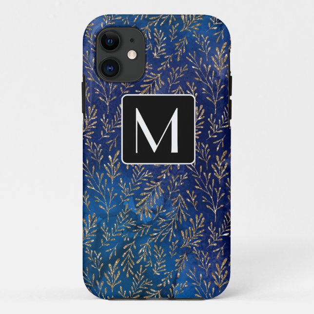 Personalised Blue Mermaid Glitter Case-Mate iPhone Case (Back)