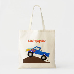 Personalised Blue Monster Truck Bag