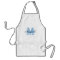 Personalised blue name monogram apron for women