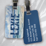 Personalised Blue Ocean Waves Luggage Tag<br><div class="desc">Liven up your luggage with this personalised design that's perfect for travellers</div>