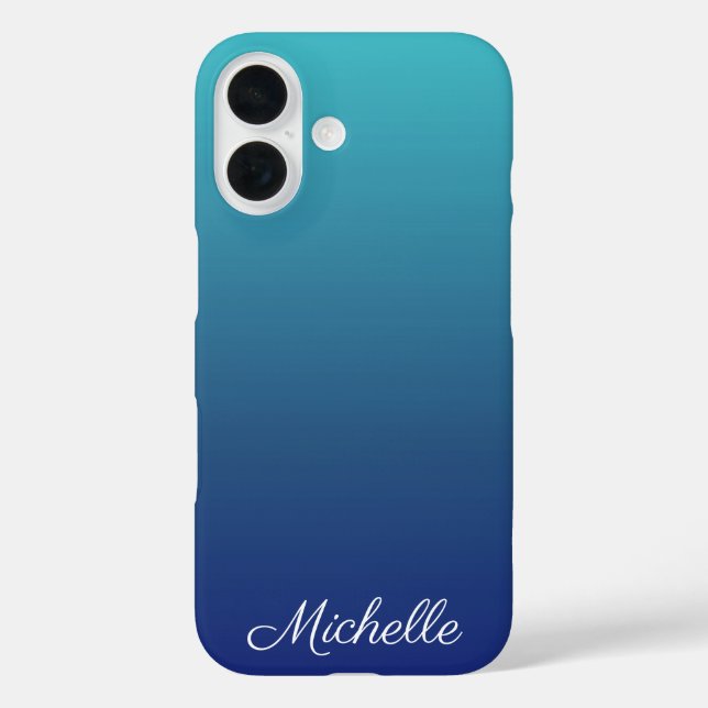 Personalised blue ombre gradient Case-Mate iPhone case (Back)