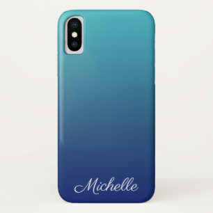Personalised blue ombre gradient Case-Mate iPhone case