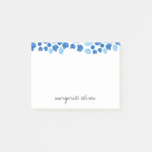 Personalised Blue Organic Dots Art Post-it Notes