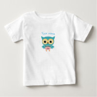Personalised blue owl white