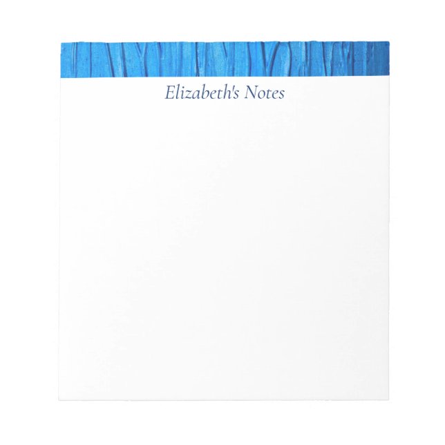 Personalised Blue Paint Design Notepad (Front)