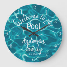 Personalised Blue Pool Water Welcome to our Pool