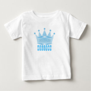 Personalised Blue Prince Crown Baby Boy Gift T-Shirt