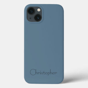Personalised blue Radial Texture iPhone 13 Case