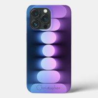 Personalised blue Radial Texture iphone 15