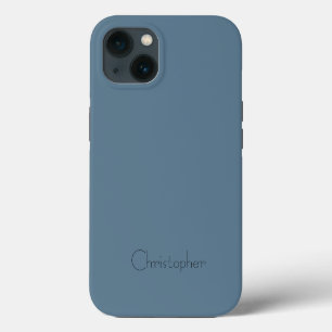 Personalised blue Radial Texture iPhone 13 Case
